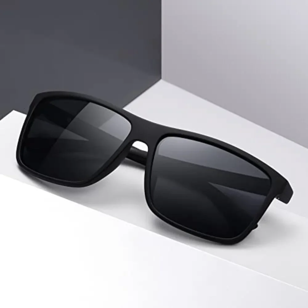 Polarized Retro Square Sunglasses UV Protection Driving Fishing